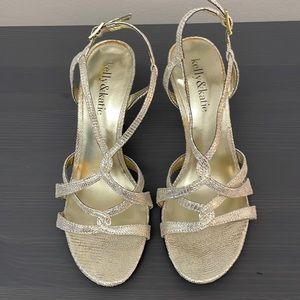 Glam gold sandal heels